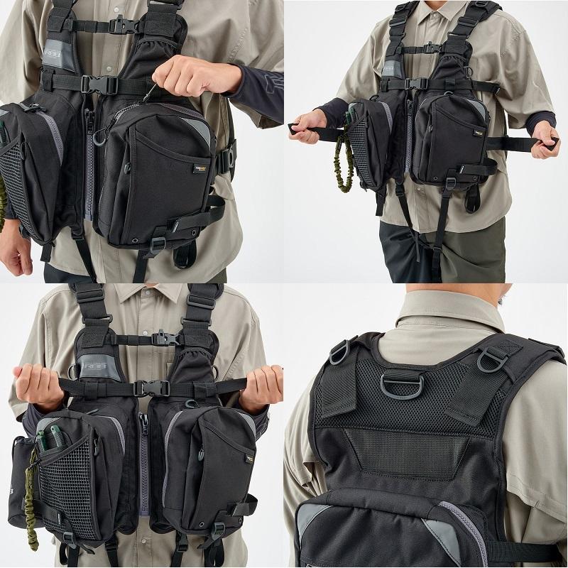 即購入OK リバレイ 7693 RBB エクストリームタイドゲームベスト ブラック/グレー