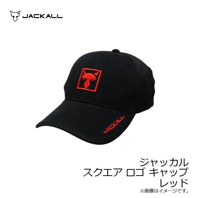 ジャッカル ジャッカル スクエアロゴキャップ レッド /釣り帽子 