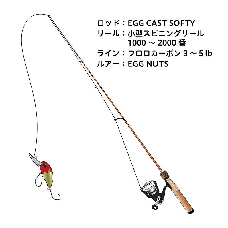 JACKALL（ジャッカル） エッグキャスト ソフティー 120 ウッディレッド