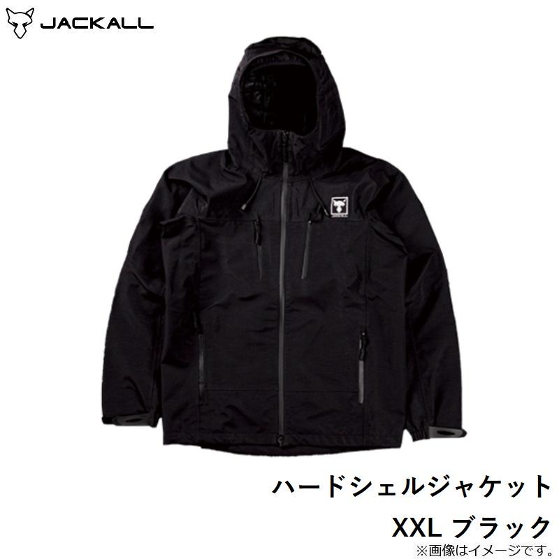 JACKALL(ジャッカル) シェルジャケット XXLサイズ　ブラック JACKALL（ジャッカル） ハードシェルジャケット XXL ブラック : 釣具の