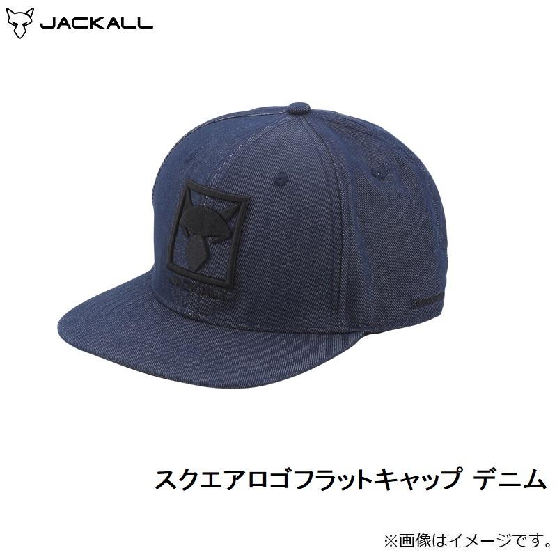 JACKALL ジャッカル スクエアロゴフラットキャップ デニム