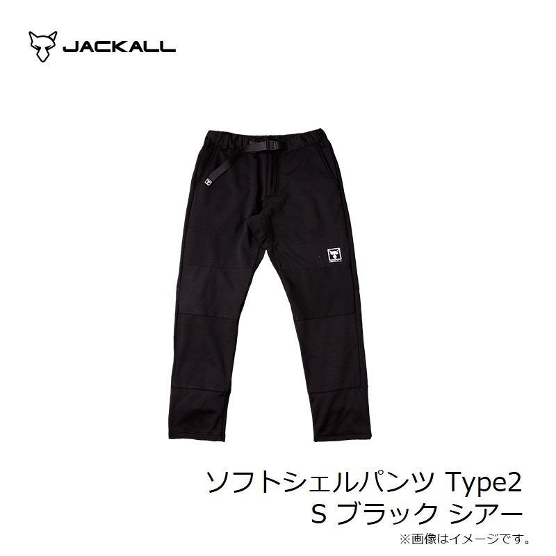 JACKALL（ジャッカル） ソフトシェルパンツ Type2 S ブラック シアー