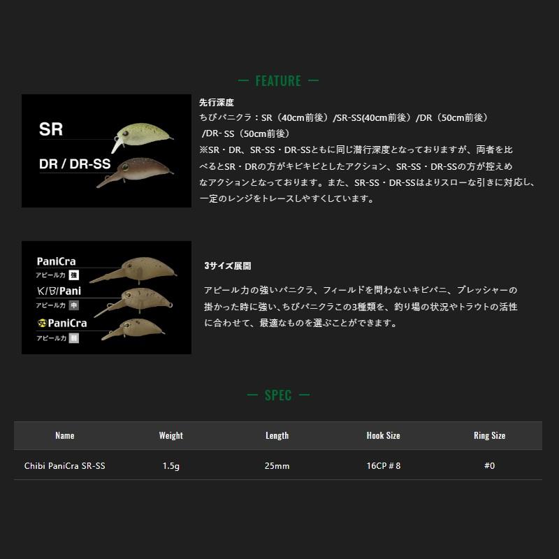 ティモン ちびパニクラSR-SS クリアー : 釣具のFTO - 通販 - Yahoo