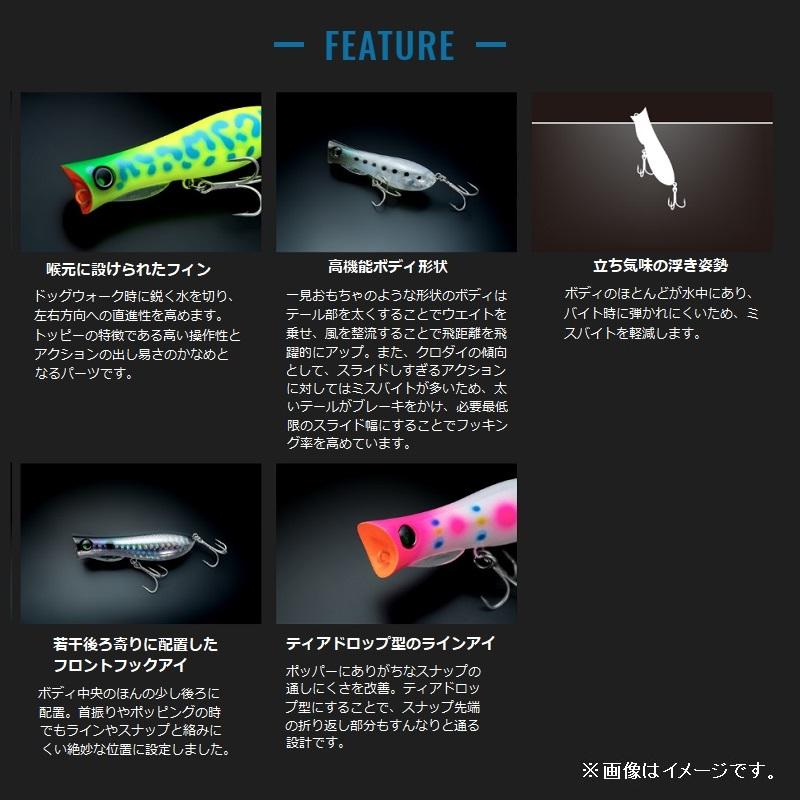 JACKALL（ジャッカル） ブリーカートッピー50F クワセノミドリ : 釣具