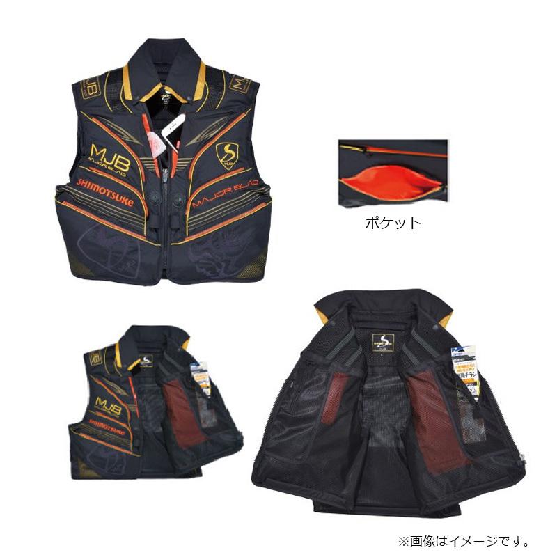 下野 SMV-340CW MJB 鮎ベストCW ブラック L【在庫限り特価