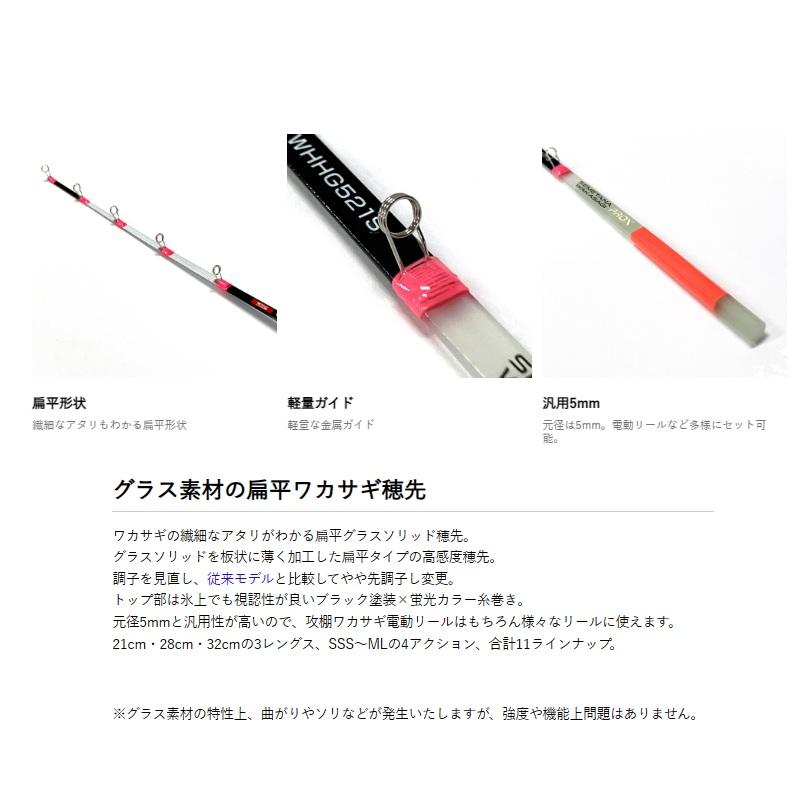 PROX（プロックス） WHHG528SSS 攻棚ワカサギ扁平穂先GS 28cm SSS 蛍光