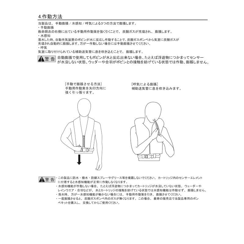 PROX（プロックス） 自動膨脹式ライフベスト検定品 根魚権蔵ロゴ