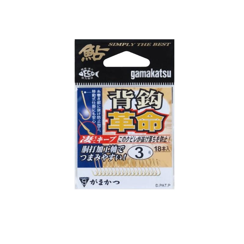 あ Gamakatsu（がまかつ） バラ 背鈎革命 3号 金 3 : 釣具のFTO - 通販