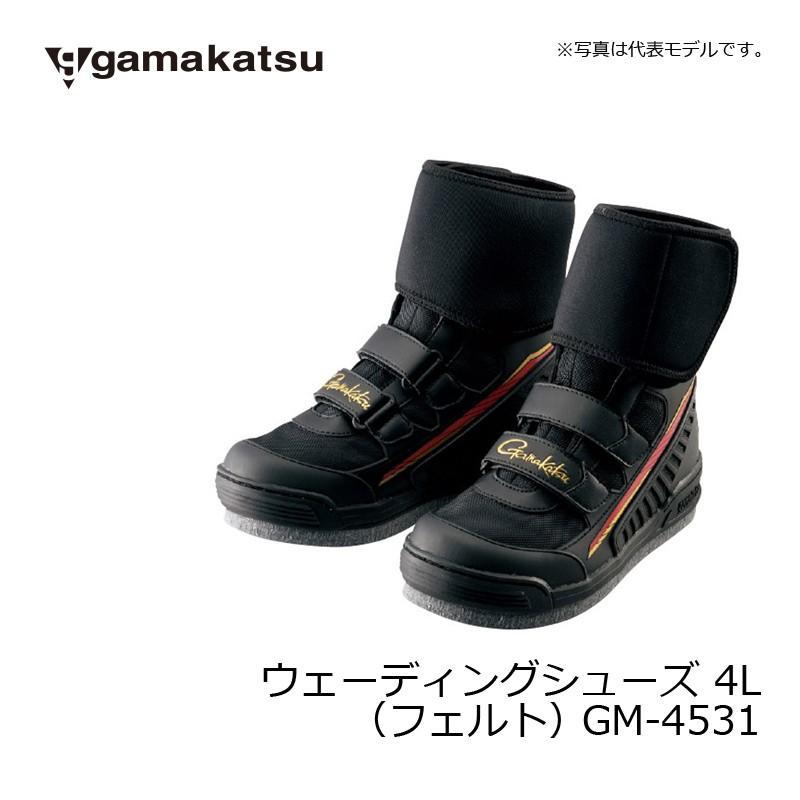 がまかつ　GM-4531 ウェーディングシューズ(フェルト) 4L ブラック / シューズ フェルト | Gamakatsu | 03