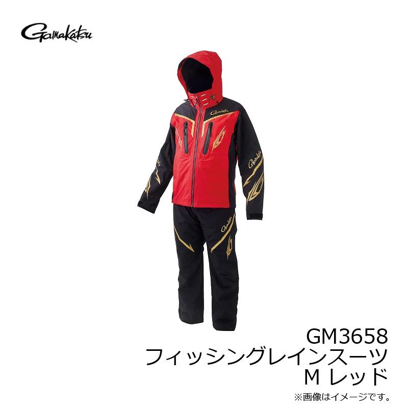 Gamakatsu（がまかつ） GM3658 フィッシングレインスーツ M レッド
