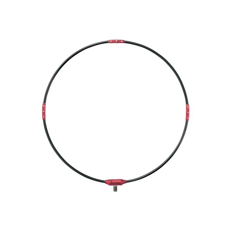 がまかつ GM835 タモ枠(四折りジュラルミン) 35cm ブラック/レッド　【釣具　釣り具】 Gamakatsu（がまかつ） GM835 タモ枠(四折りジュラルミン) 35cm