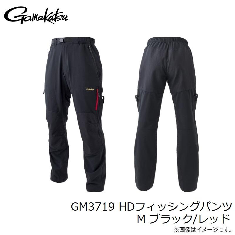 がまかつ　GM3719 HDフィッシングパンツ M ブラック/レッド_2
