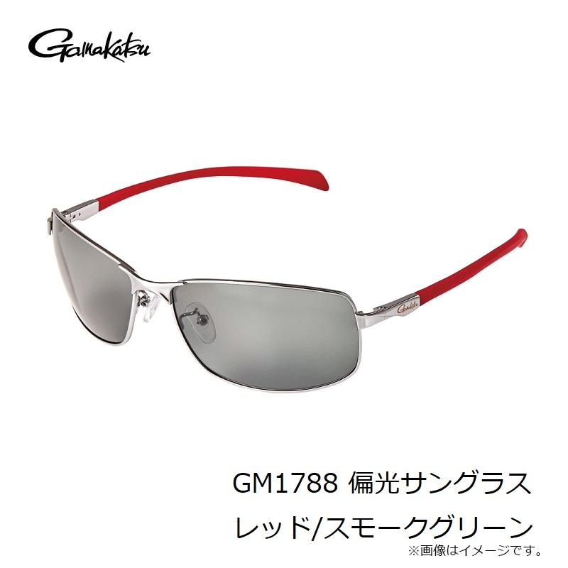 がまかつ GM1788 偏光サングラス レッド/スモークグリーンの画像