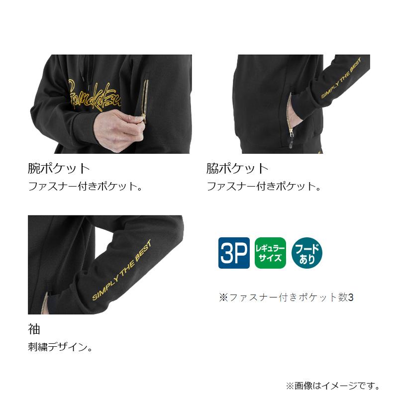 Gamakatsu（がまかつ） GM3755 フーデッドスウェットシャツ ブラック