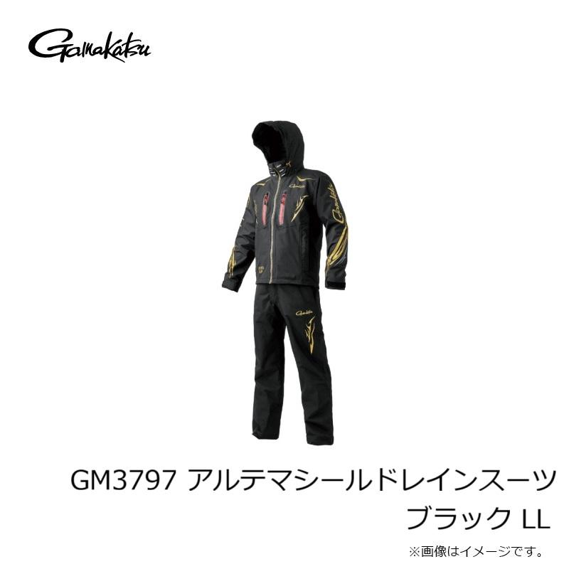 Gamakatsu - がまかつ GM3797 アルテマシールドレインスーツ 黒いこと LL