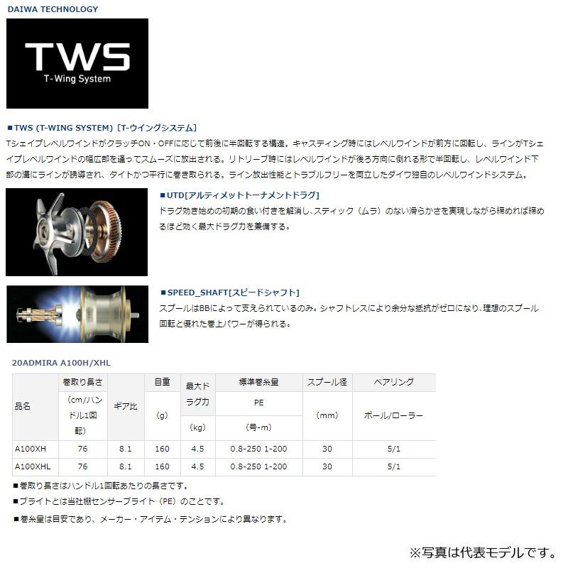 DAIWA（ダイワ） アドミラ A 100XHL : 釣具のFTO - 通販 - Yahoo