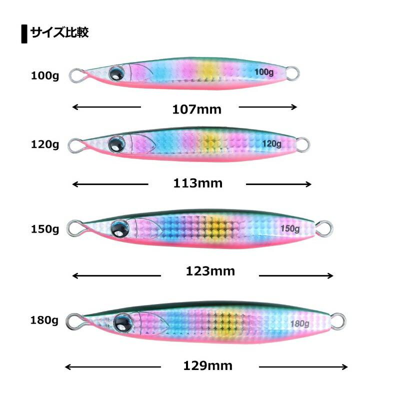 DAIWA（ダイワ） 鏡牙ジグリアフォール 180g PHブルピンゼブラ : 釣具