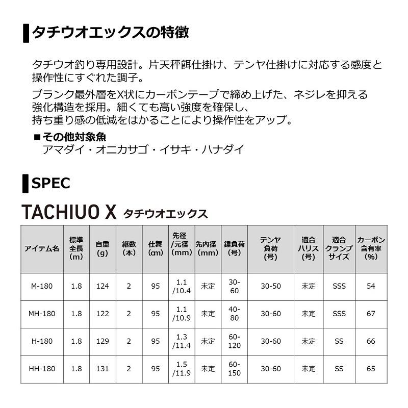 DAIWA（釣り） ダイワ タチウオ X H-180 : 釣具のFTO - 通販