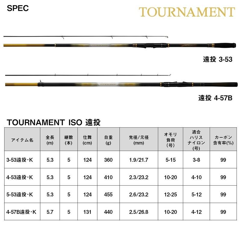 DAIWA（ダイワ） トーナメント磯 4-53遠投・K / 磯竿【大型1】 : 釣具