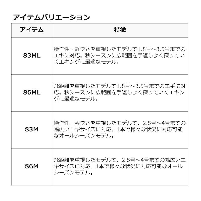 DAIWA（ダイワ） エギングX 83M : 釣具のFTO - 通販 - Yahoo!ショッピング