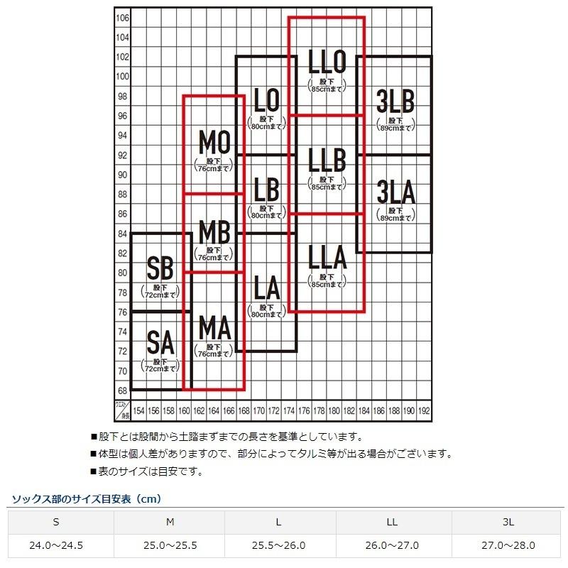 DAIWA（ダイワ） SP-4009DR スペシャル ドライタイツ(ソックス先丸