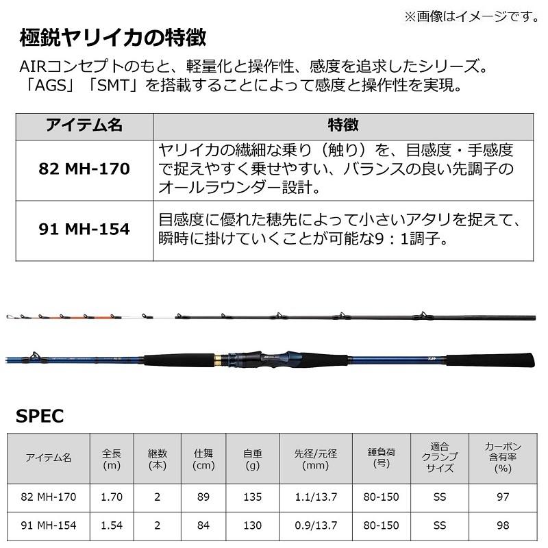 ダイワ 22極鋭ヤリイカ82 MH-170 / 船 竿 : 4550133216435 : 釣具のFTO 