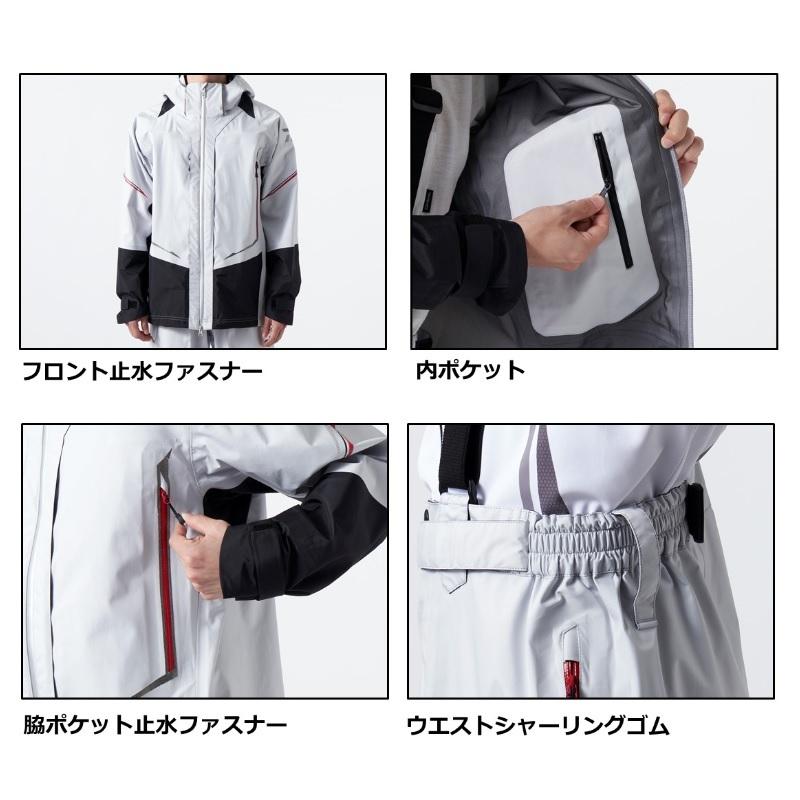 ダイワ　DR−1522　GORE-TEX　レインスーツ　ライトグレー　L ダイワDR-1522レインスーツ ライトグレーL ダイワ ゴア テック dr
