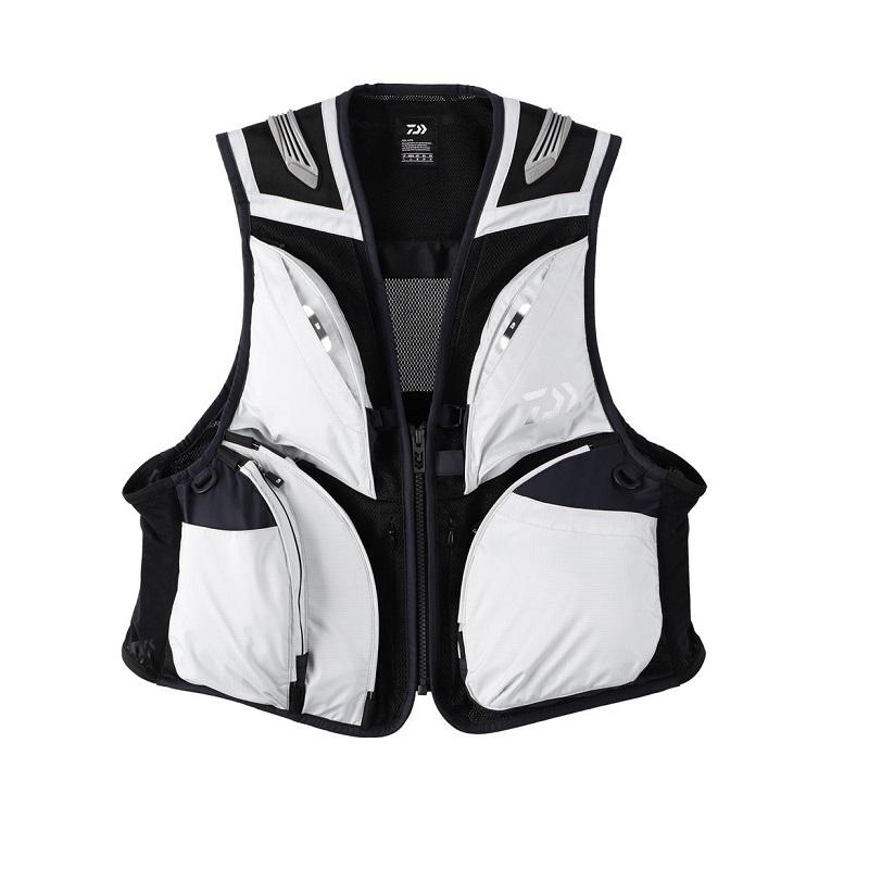 ダイワ DV-2122 ライトグレー XL(LL)クールショートベスト 鮎ベスト DAIWA（ダイワ） DV-2122 クールショートベスト ライトグレー L : 釣具