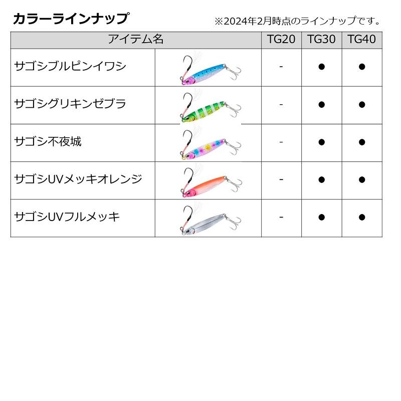 アタリ　2800 セット DAIWA（ダイワ） サムライジグR TG30g サゴシUVメッキオレンジ : 釣具