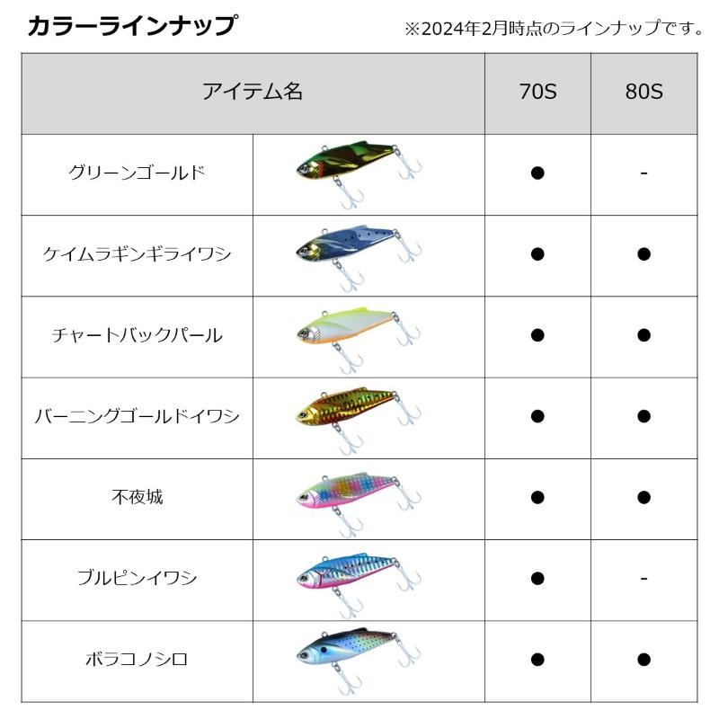 DAIWA（ダイワ） シーバスハンターバイブZ 80S ケイムラギンギライワシ