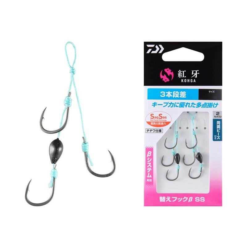 DAIWA（ダイワ） 紅牙替えフックβ SS 3本段差 SS : 釣具のFTO - 通販