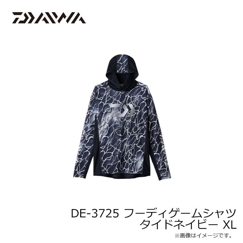 ダイワ ウェア DE-3725 フーディーゲームシャツ　2XL タイドネイビー DAIWA（ダイワ） DE-3725 フーディゲームシャツ タイドネイビー XL