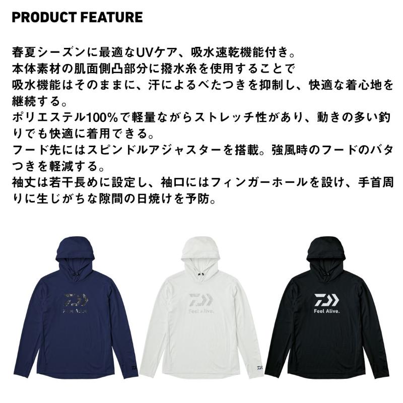 DAIWA（ダイワ） DE-3525 Feel Alive. ドライフーディ ブラック L
