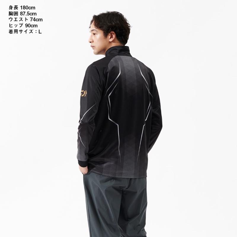 Daiwa レインウェア ブラック/グレー サイズ:XL DAIWA（ダイワ） DE-7525 ロングスリーブハーフジップシャツ ホワイト