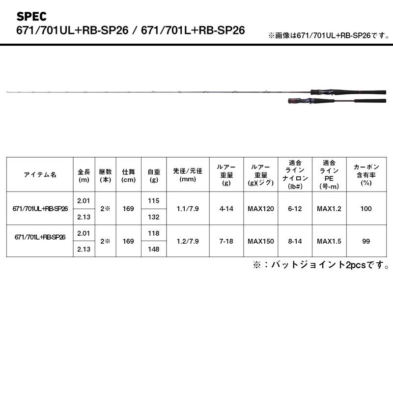 DAIWA（ダイワ） ハートランド リベラリスト 671/701UL+RB-SP26 : 釣具