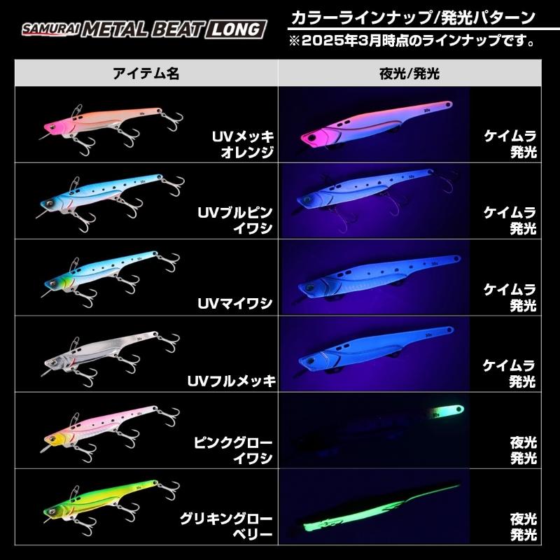 DAIWA（ダイワ） サムライメタルビート ロング 30g UVメッキオレンジ