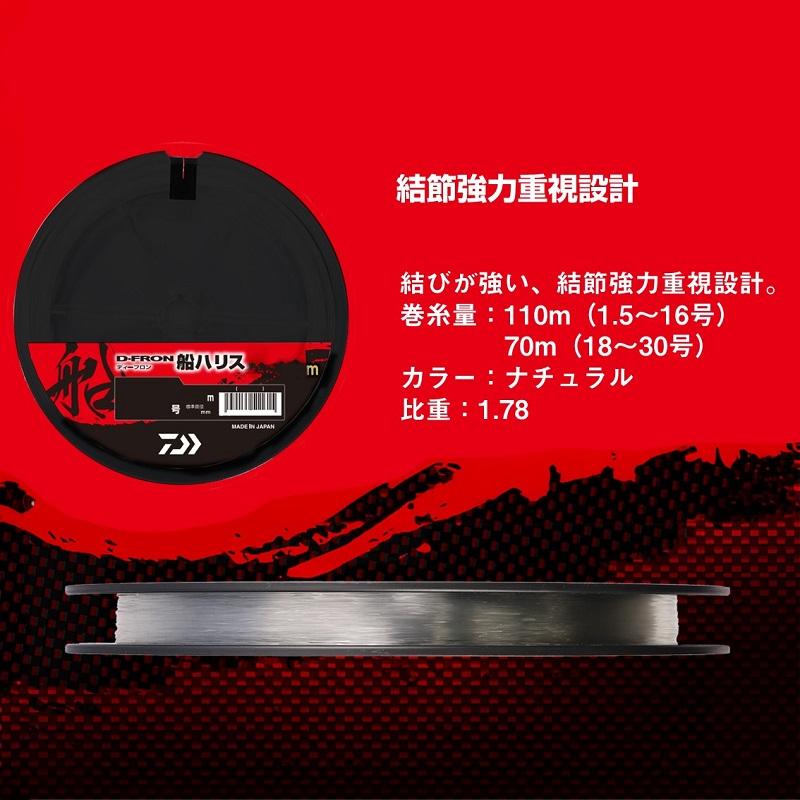 DAIWA（ダイワ） ディーフロン船ハリス 4号-110m ナチュラル : 釣具の