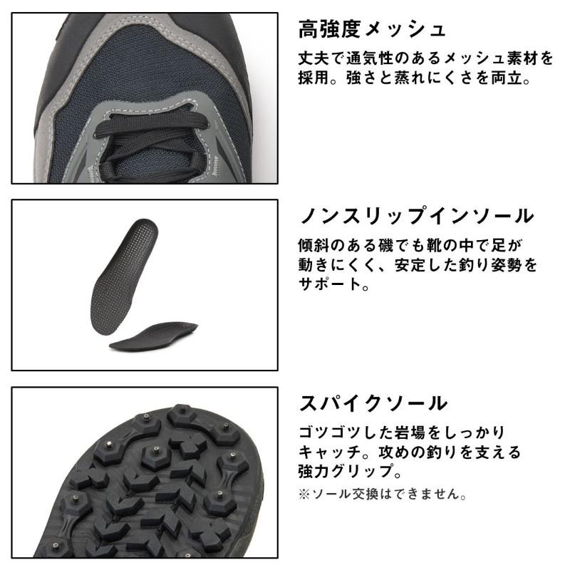 ダイワ DS-2104 フィッシングシューズ (スパイクソール) グレー 25.0cmの画像