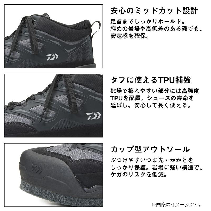 ダイワ DS-2504 フィッシングシューズ (フェルトスパイク) ブラック 27.5cmの画像