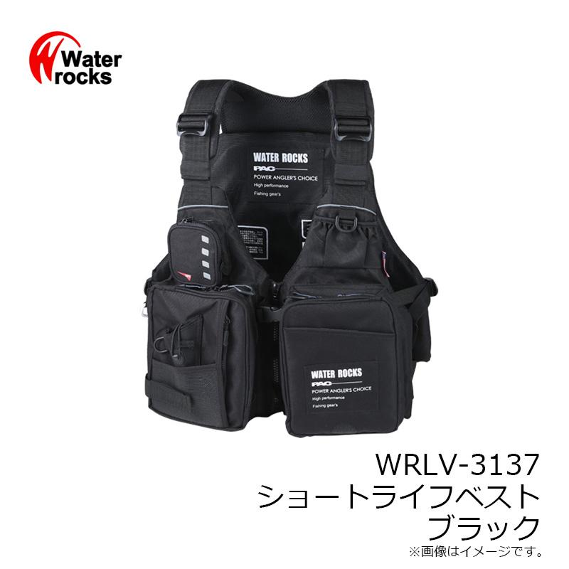 オレンジブルー WRLV-3137 ショートライフベスト ブラック : 釣具のFTO