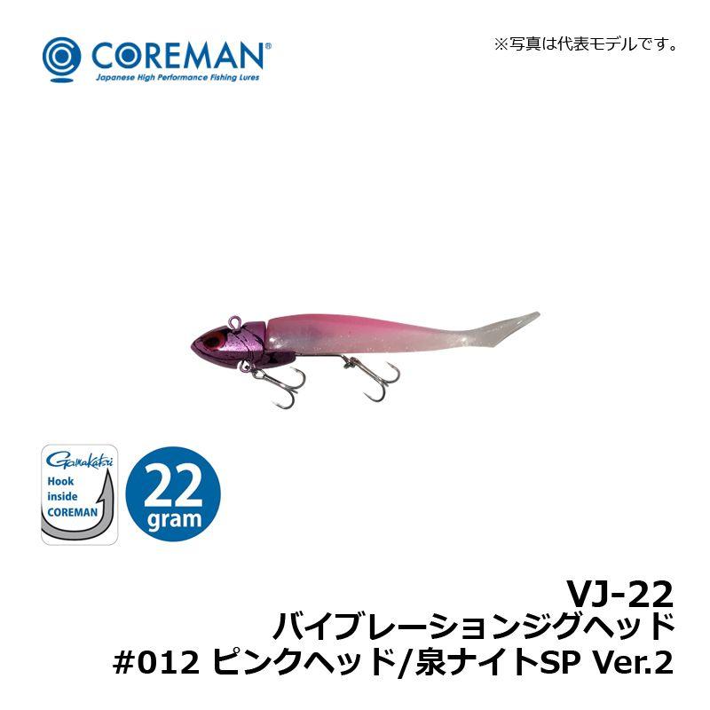 コアマン VJ-22 バイブレーションジグヘッド #012 ピンクヘッド/泉