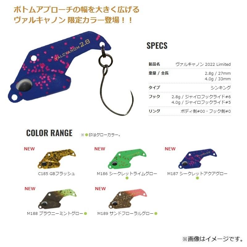 ヴァルケイン ヴァルキャノン 2.8g M188 ブラウニーミントグロー :4570027039698:釣具のFTO - 通販 - Yahoo ...