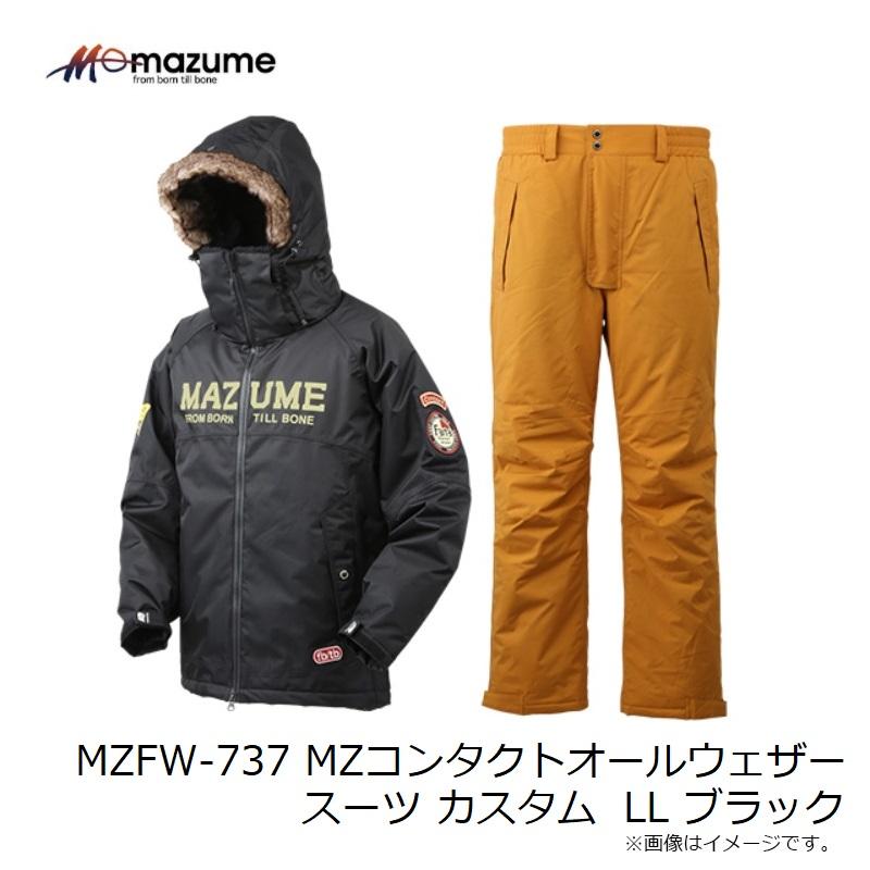 マズメ コンタクトオールウェザースーツ カスタム L ブラック MZFW-737 オレンジブルー MZFW-737 MZコンタクトオールウェザースーツ カスタム