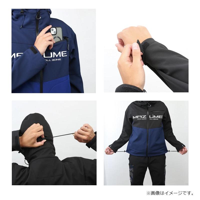 オレンジブルー MZFW-799 mazume ウインドカットジャケット ダブルトーン ブラック×ネイビー M【在庫限り特価】【秋冬物衣料大処分】の画像