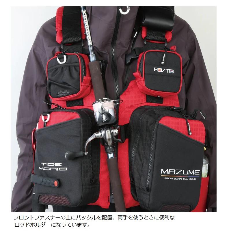 オレンジブルー MZLJ-831 mazume タイドマニアライフジャケット ブラック×ライム F オレンジブルー MZLJ-831 mazume タイドマニアライフジャケット