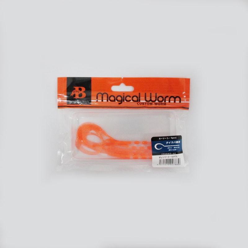 ソルトウォーターボーイズ マジカルワーム カーリー L オレンジ ゴールドラメ 鯛ラバ タイラバ ネクタイ ワーム 釣具のfto 通販 Paypayモール