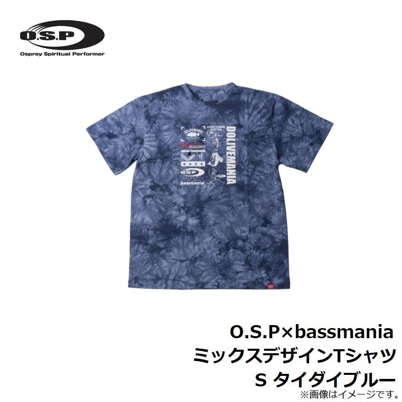 O.S.P OSP O.S.P×bassmania ミックスデザインTシャツ S タイダイブルー 