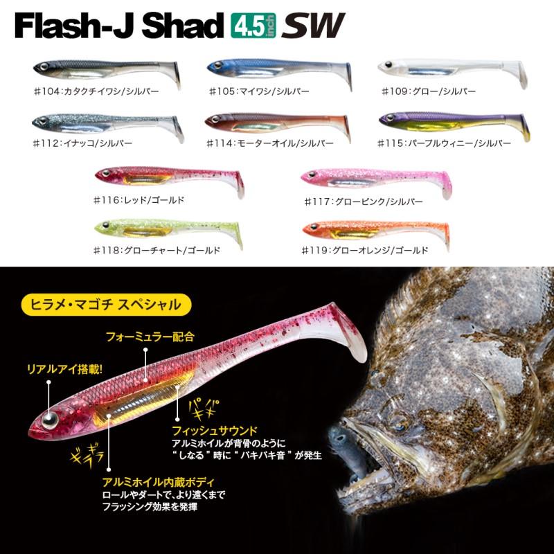 フィッシュアロー　フラッシュ-J シャッド 4.5インチ SW #115 パープルウィニー/シルバー｜yfto｜02