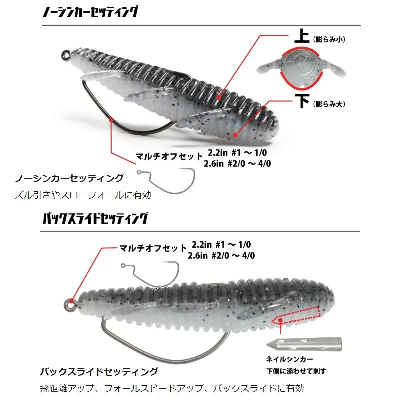 一誠 海太郎 根魚蟲 2.6インチ ヘビーソルト #065 レッドゴールド