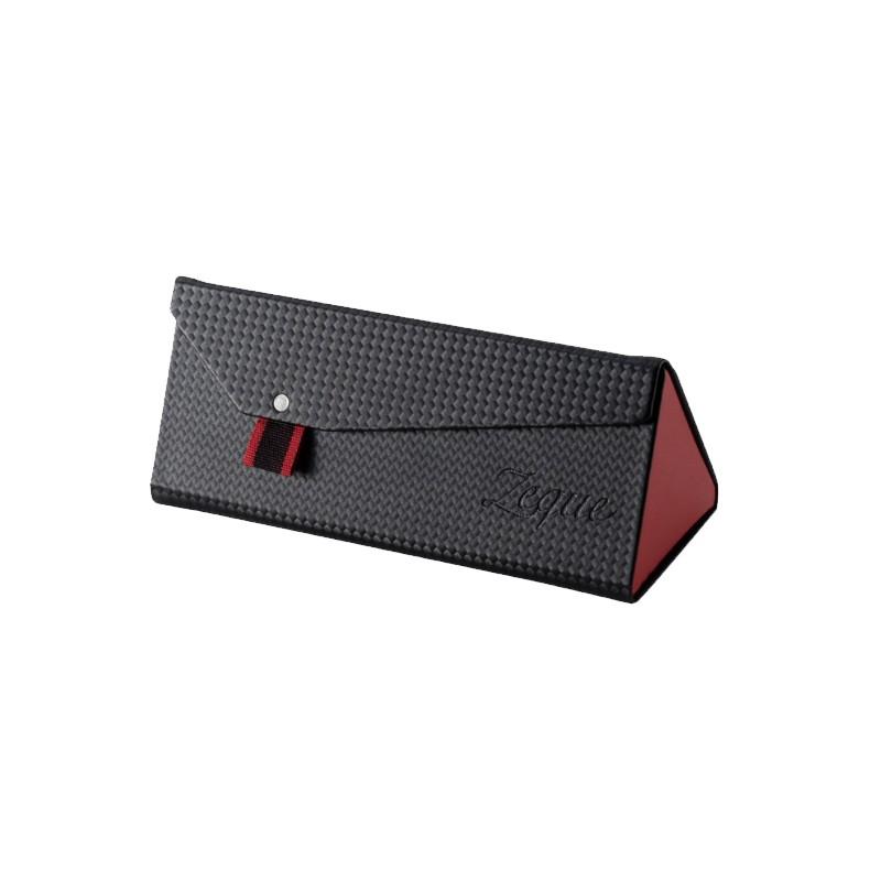 ZEALOPTICS 偏光サングラス 黒/赤 ケース付き 緊急値下げします。 Zeque（ゼクー） GLASSES CASE AS-034 ブラック/レッド / ZEAL 偏光
